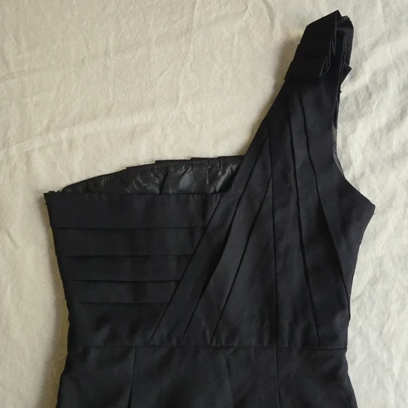 MM Couture One-Shoulder Black Cocktail Dress - Picture 11 of 11